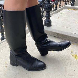 Womens Size 9 1/2 J. Crew Leather Zip Boots